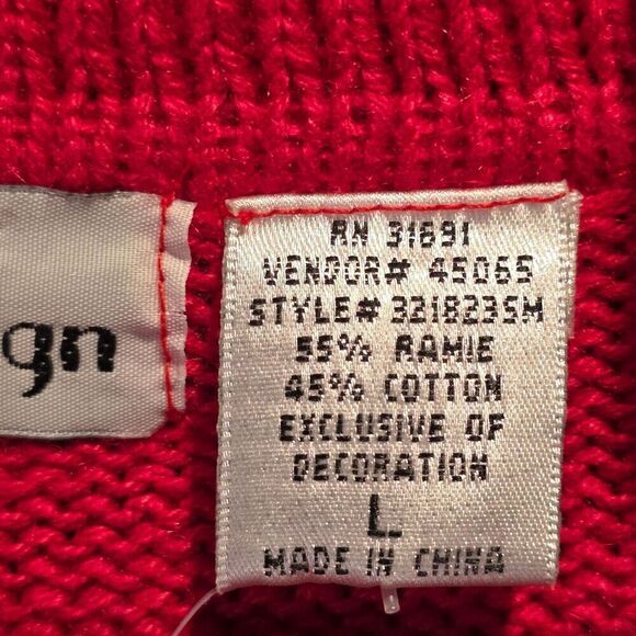 NWT BP DESIGN WOMENS CHRISTMAS SWEATER TREE SEQUIN COWL NECK Sz L HOLIDAY Beaded - Picture 12 of 13